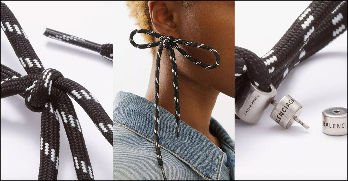 জুতার ফিতার কানের দুল, দাম সাড়ে ১৮ হাজার!