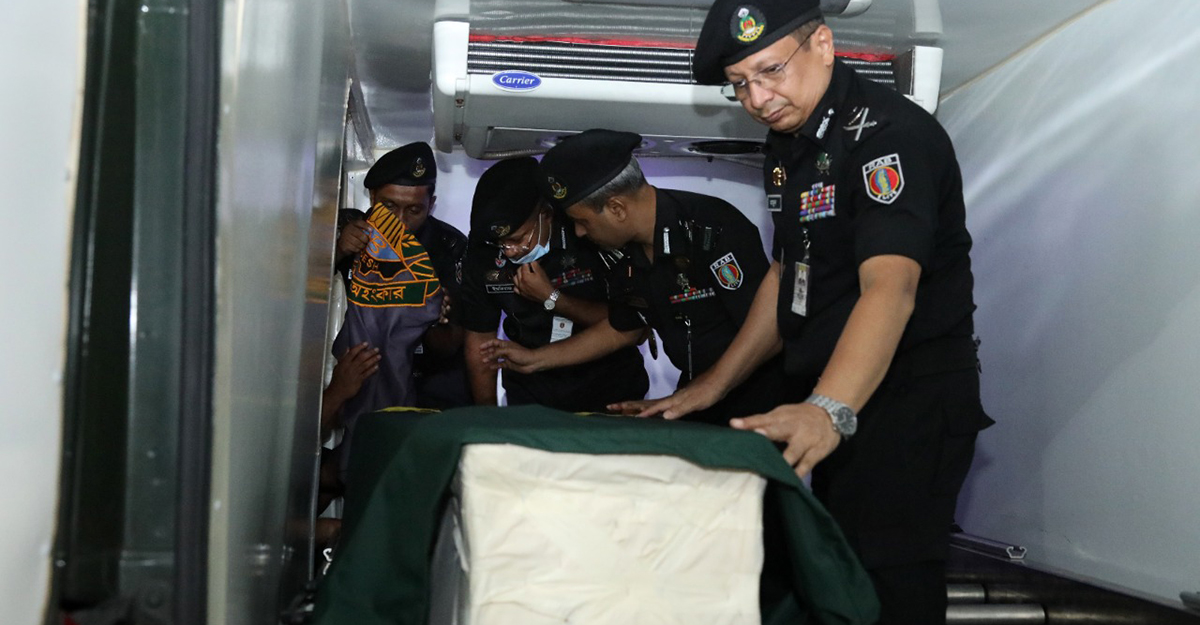 কফিনবন্দি হয়ে দেশে ফিরলেন র‌্যাব কর্মকর্তা ইসমাইল
