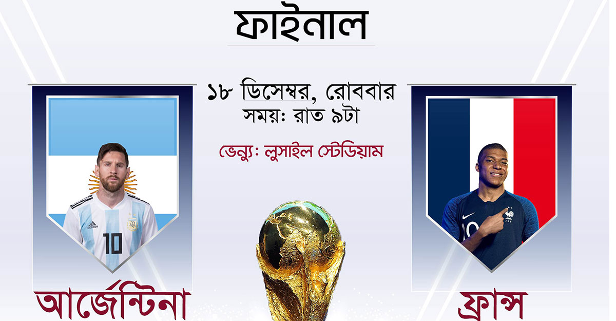 টিভিতে আজ দেখবেন বিশ্বকাপের ফাইনাল