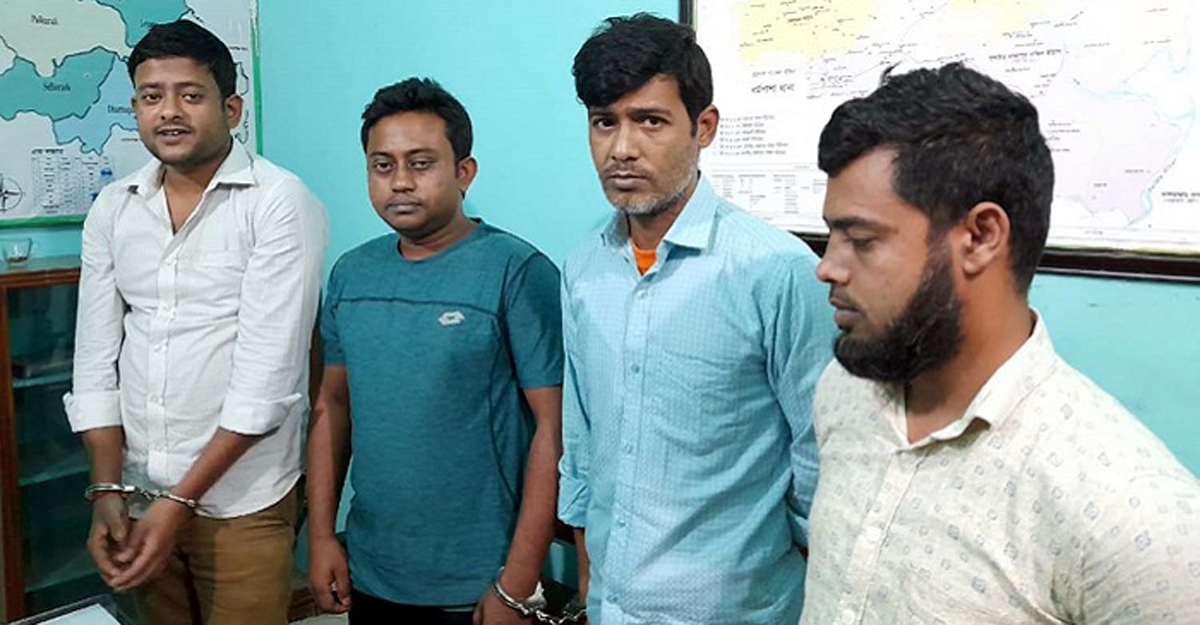 ধর্মপাশায় মাদক বিক্রির অভিযোগে ২ শ্রমিক লীগ নেতাসহ আটক ৪