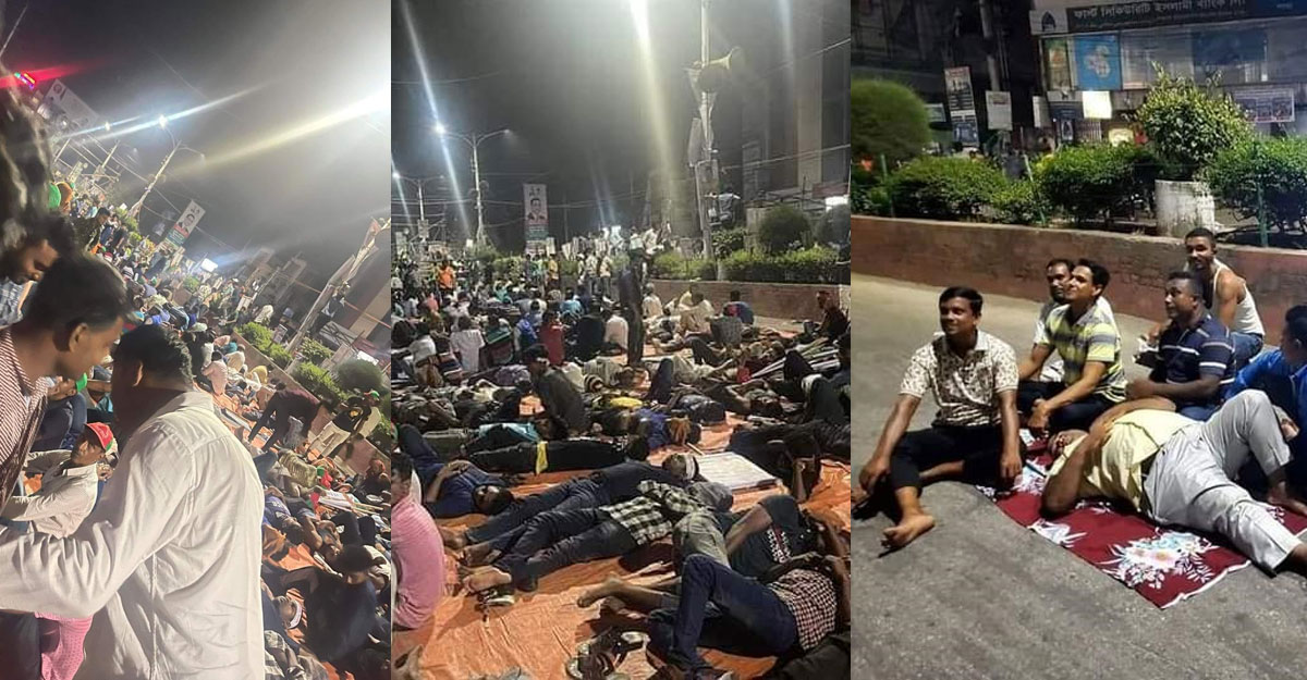 কৌশলে খুলনায় পৌঁছে বিএনপি কর্মীদের নির্ঘুম রাত কাটল সড়কে