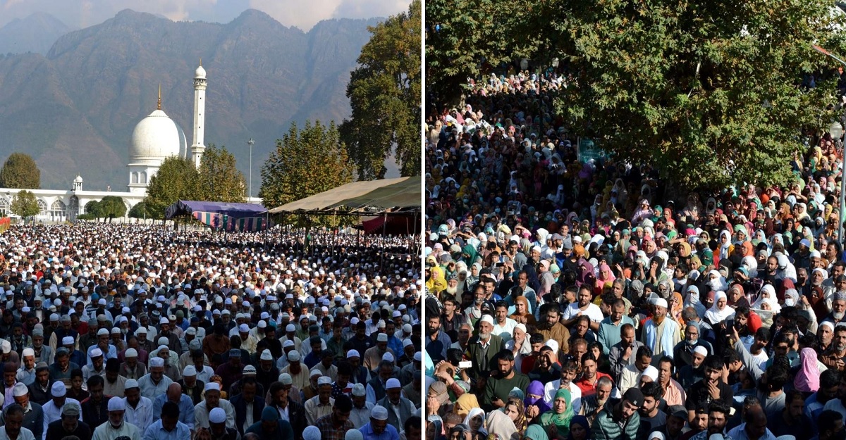 কাশ্মিরে ঈদে মিলাদুন্নবীর অনুষ্ঠানে হাজারো মানুষ (ছবি ও ভিডিও)