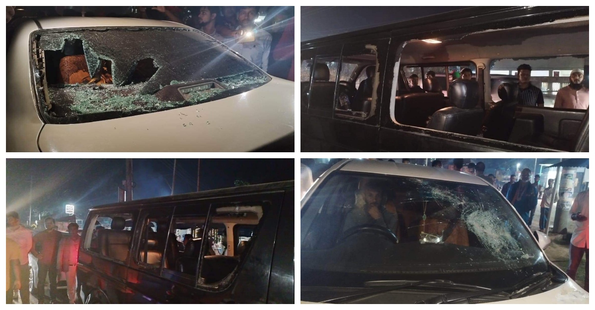 সম্মেলনে যাওয়ার পথে বিএনপির গাড়িতে হামলা-ভাঙচুর, আহত ৫