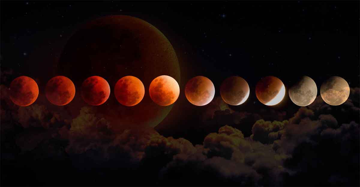 বিরল চন্দ্রগ্রহণ দেখল বিশ্ববাসী