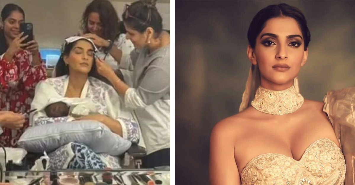 স্তন্যদান ও মেকআপ একসঙ্গে করে প্রশংসিত সোনম