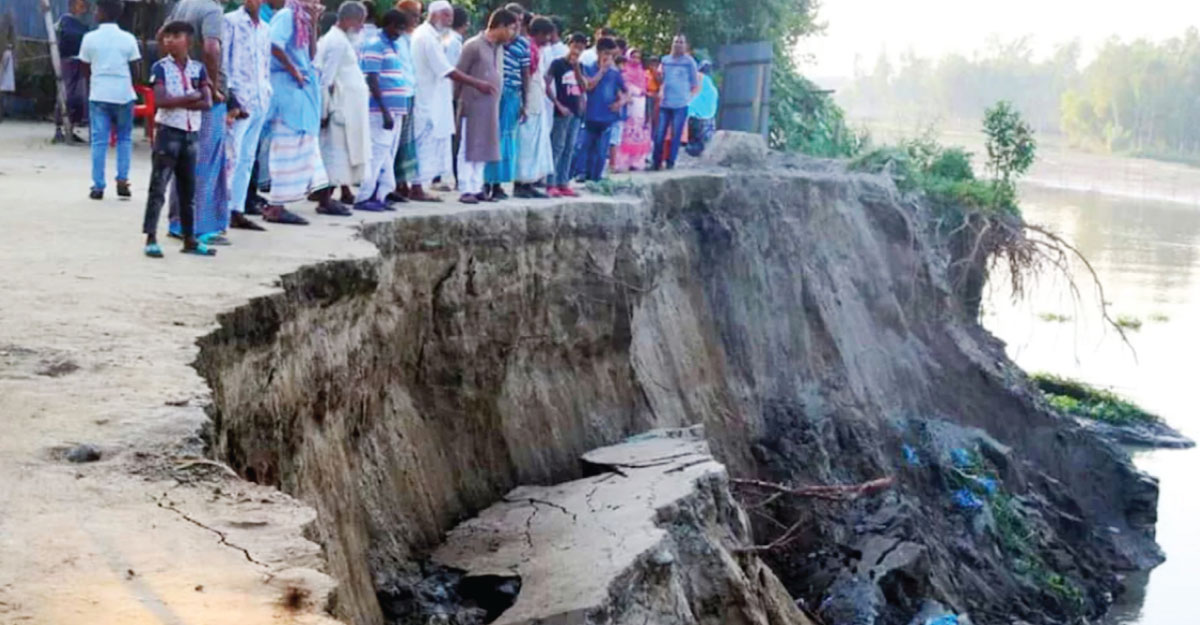 যমুনা-ধলেশ্বরীতে ভাঙন, বাড়ি-জমি বিলীন