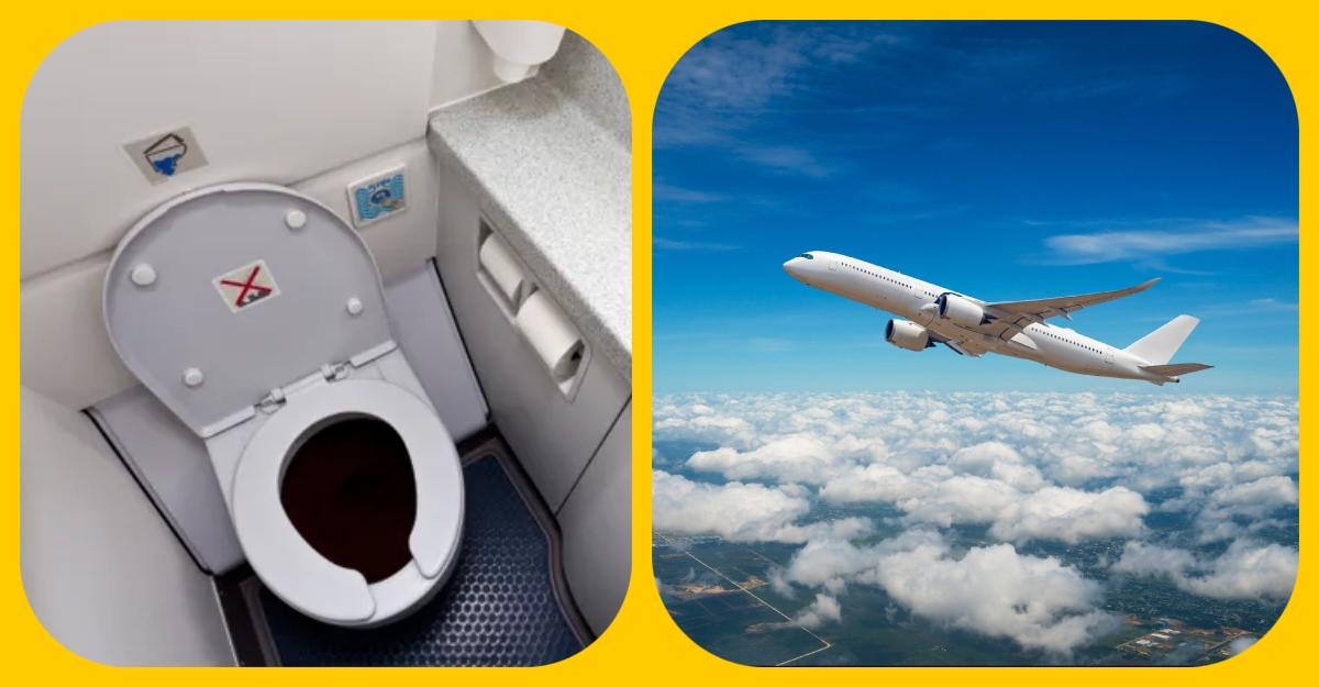 বিমানে যাত্রীদের মলমূত্র কোথায় গিয়ে পড়ে?