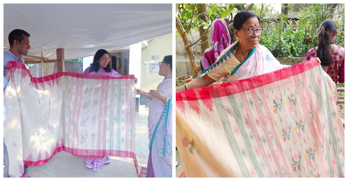 প্রথমবারের মতো কলাগাছের সুতা থেকে তৈরি হলো দৃষ্টিনন্দন শাড়ি