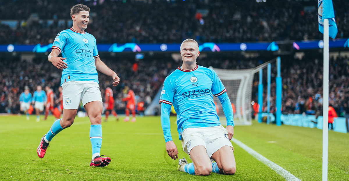 হলান্ডের রেকর্ড গড়ার রাতে বায়ার্নকে উড়িয়ে বড় জয় ম্যানসিটির