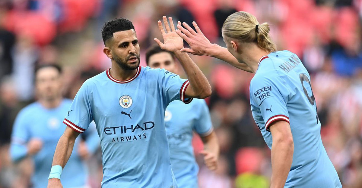 মাহরেজের ইতিহাস গড়া হ্যাটট্রিকে এফএ কাপের ফাইনালে ম্যান সিটি