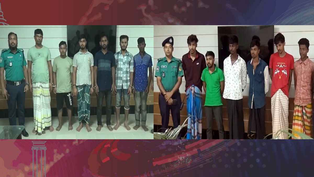 গাজীপুরে ছয় আন্তঃজেলা ডাকাতসহ গ্রেফতার ১২