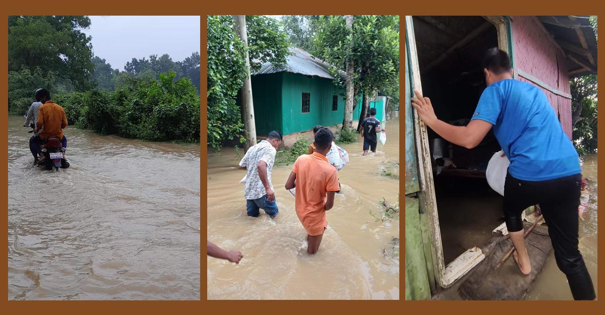 মুহুরী নদীর বাঁধে ভাঙন: প্লাবিত হচ্ছে নতুন এলাকা