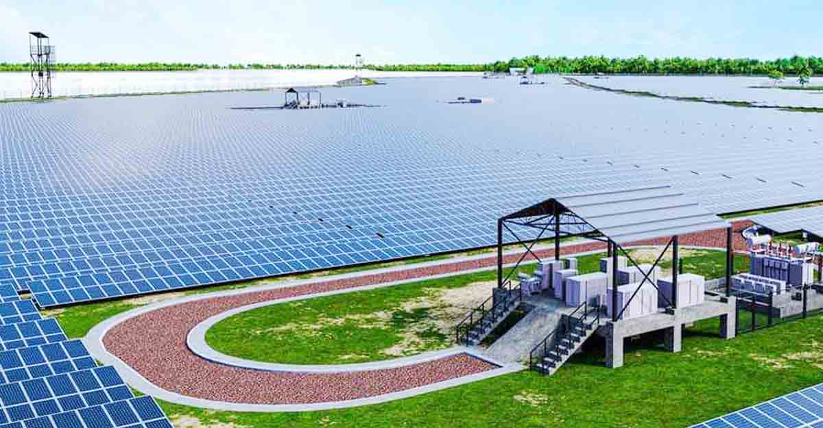 ৬৫০ একরজুড়ে সৌর বিদ্যুৎ কেন্দ্র, সাড়ে ৫ লাখ সোলার প্যানেল