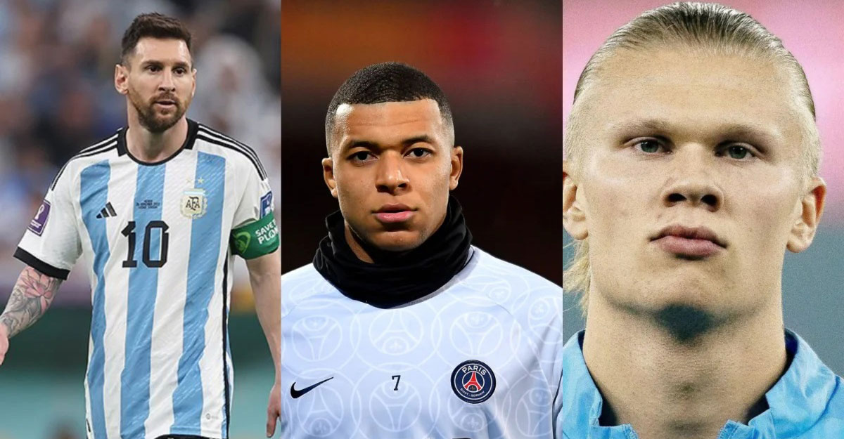 ব্যালন ডি'অরের দৌড়ে মেসির সঙ্গে এমবাপে-হালান্ড