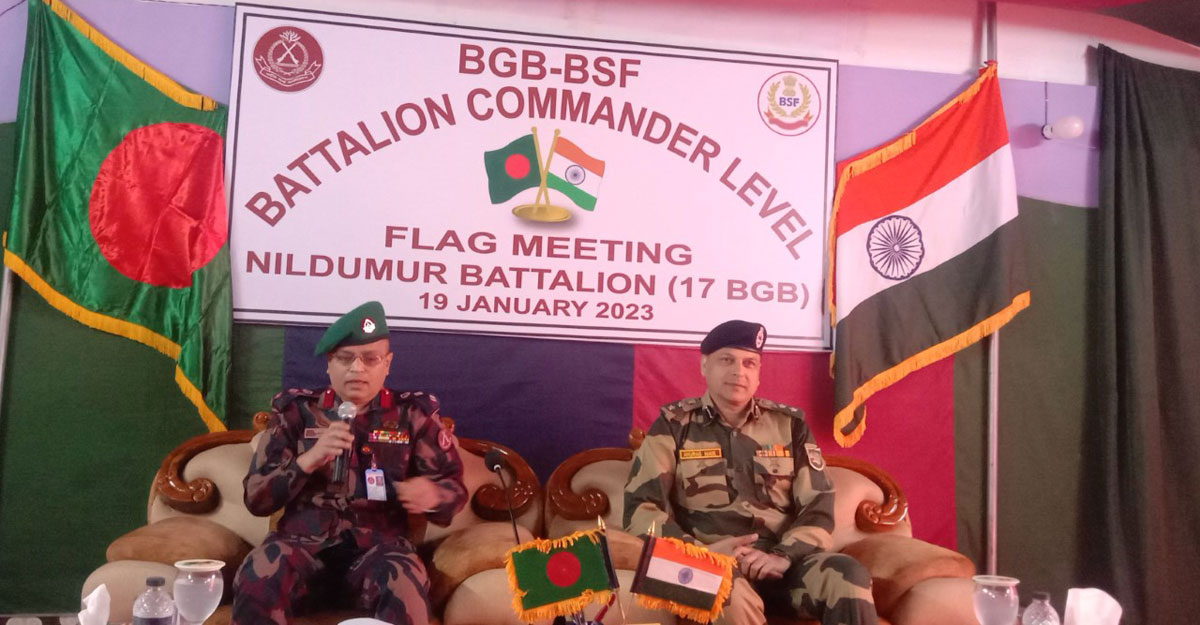সাতক্ষীরা সীমান্তে বিজিবি-বিএসএফের পতাকা বৈঠক