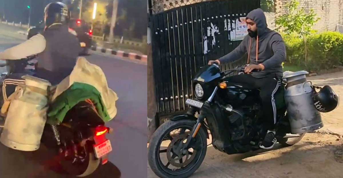 হারলে ডেভিডসন বাইক চালিয়ে দুধ বিক্রির ভিডিও ভাইরাল