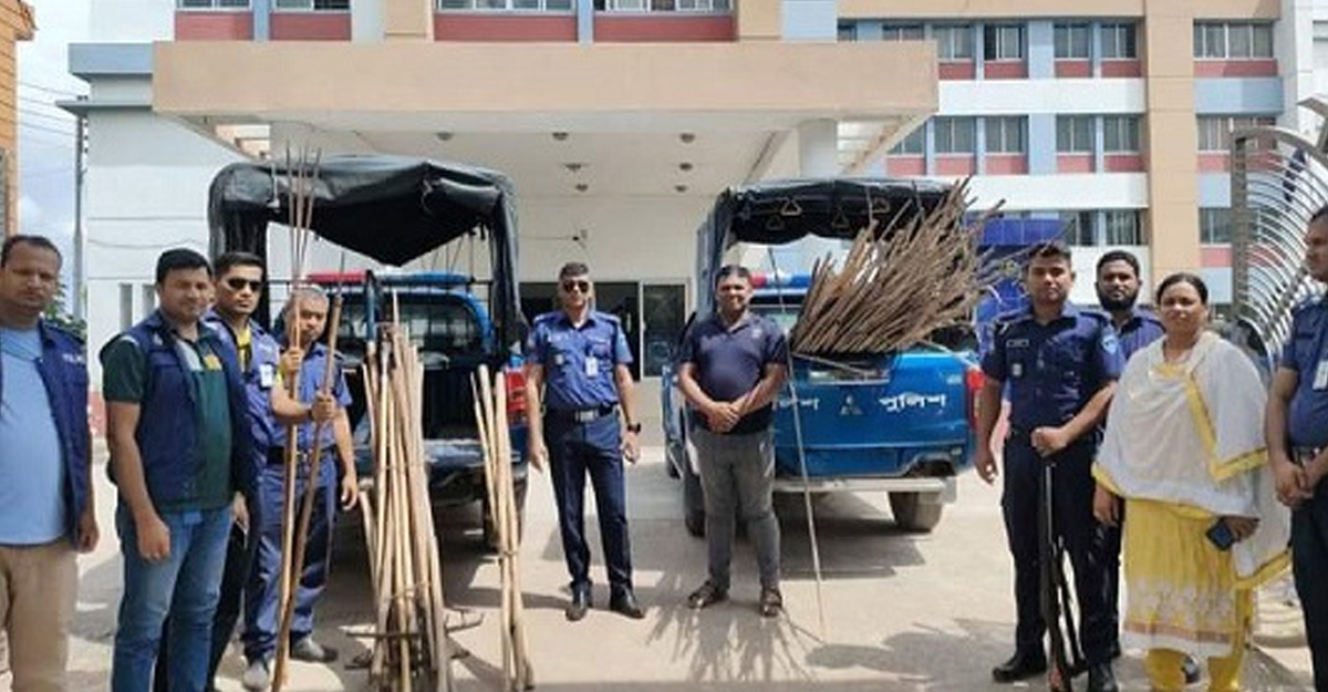 বিজয়নগরে বিপুল পরিমাণ দেশীয় অস্ত্র উদ্ধার