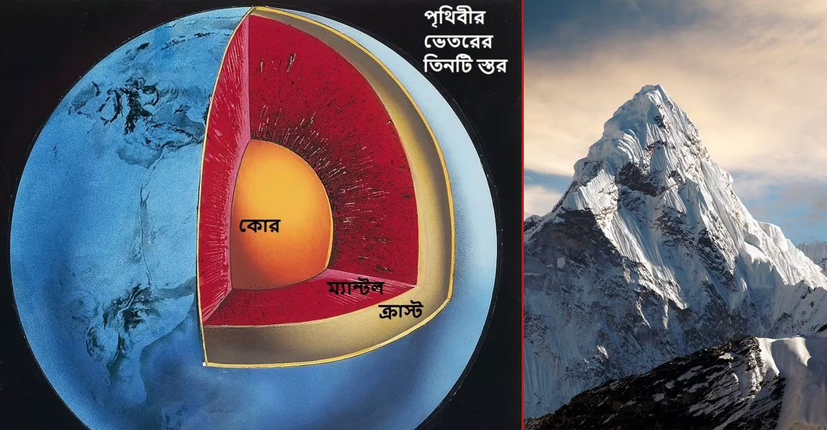 পৃথিবীর ভেতরে যেভাবে আছে এভারেস্টের চারগুণ উঁচু পর্বত