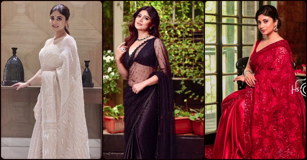 স্লিভলেস ব্লাউজে সন্দীপ্তার স্টাইল, ফলো করতে পারেন আপনিও