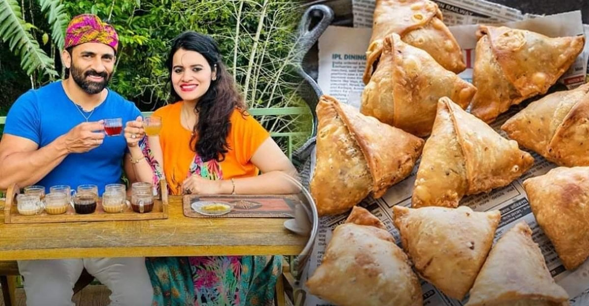 Nidhi Singh Shikhar Veer Singh samosas