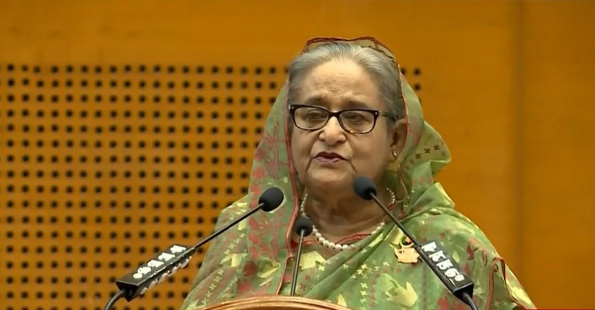 অবৈধভাবে ক্ষমতা দখলকারীরাই আজ গণতন্ত্রের সবক দেয়: প্রধানমন্ত্রী