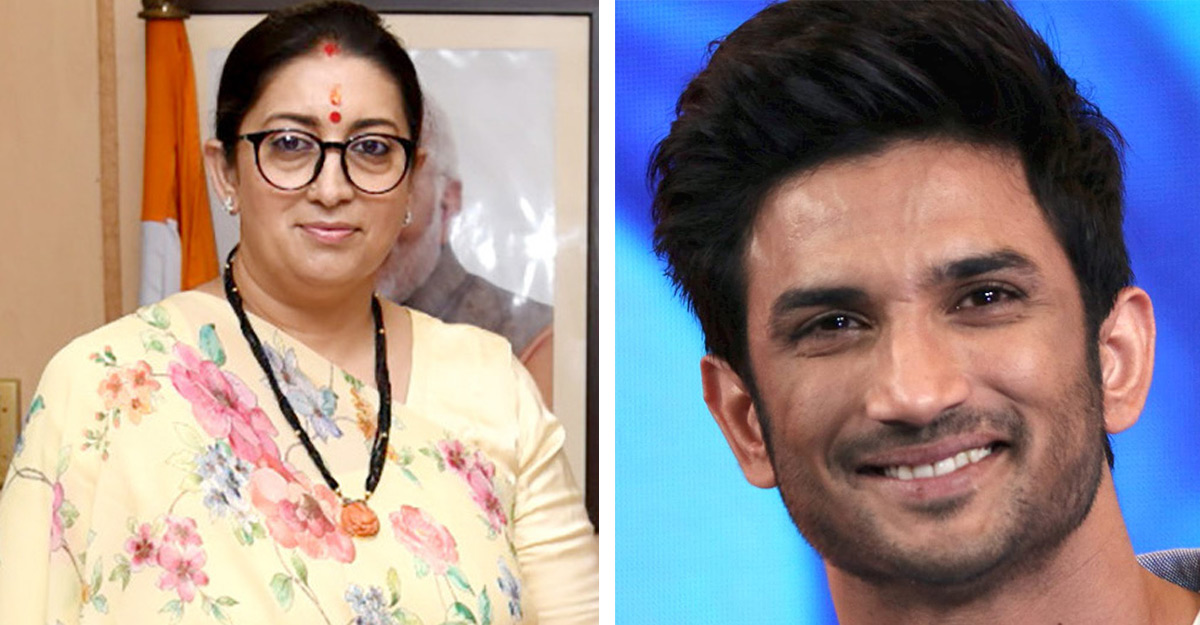 সুশান্তকে বলেছিলাম, নিজেকে শেষ কোরো না: স্মৃতি ইরানি