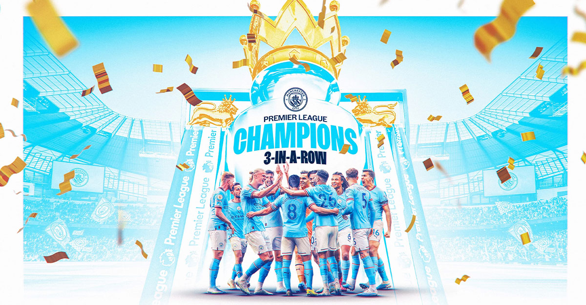 ম্যানচেস্টার সিটির হ্যাটট্রিক শিরোপা জয়