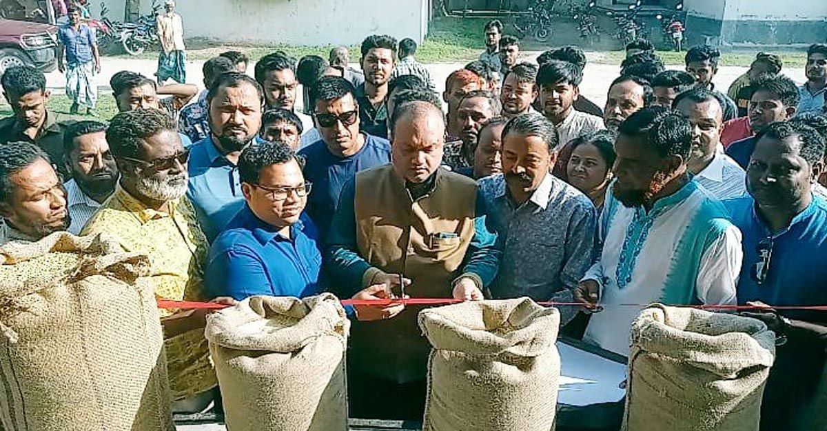 কাজিপুরে বোরো ধান, চাল ও গম সংগ্রহ শুরু