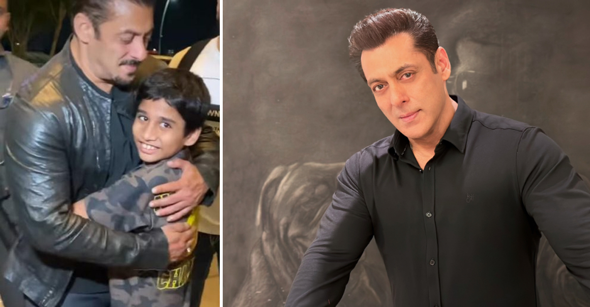 নিরাপত্তা টপকে সালমানকে জড়িয়ে ধরল ক্ষুদে ভক্ত