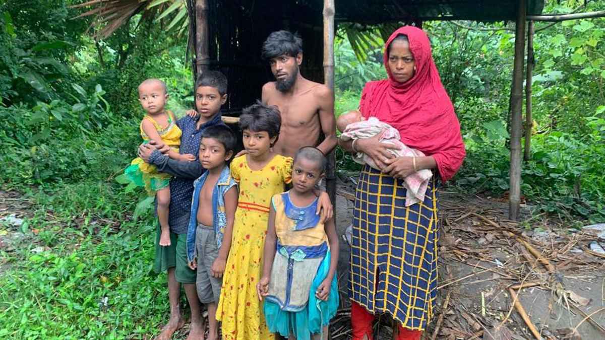 ৬ সন্তান নিয়ে পরিত্যক্ত বাড়িতে জীবন কাটছে মামুনের