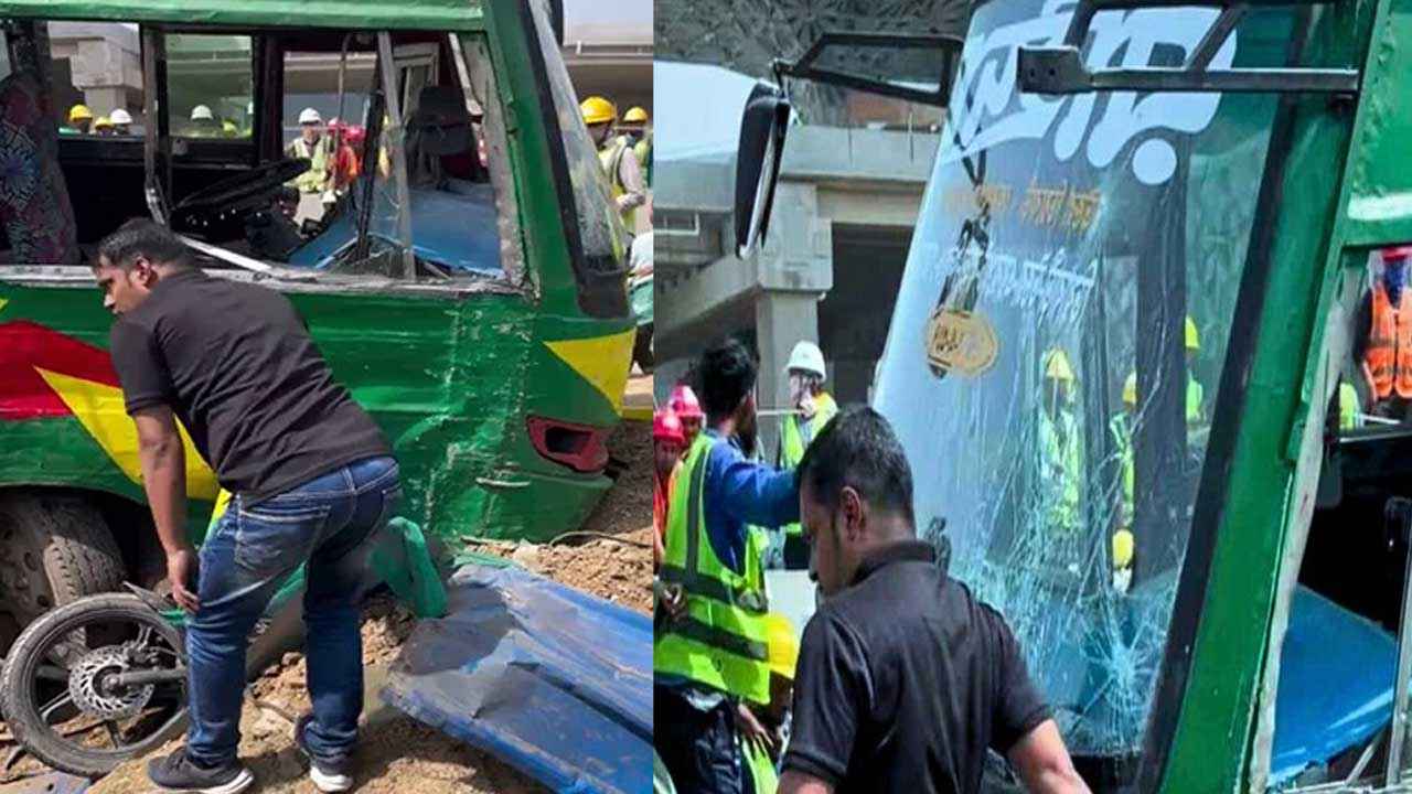 থার্ড টার্মিনালের দেয়াল ভেঙে ভেতরে বাস, প্রাণ গেল প্রকৌশলীর