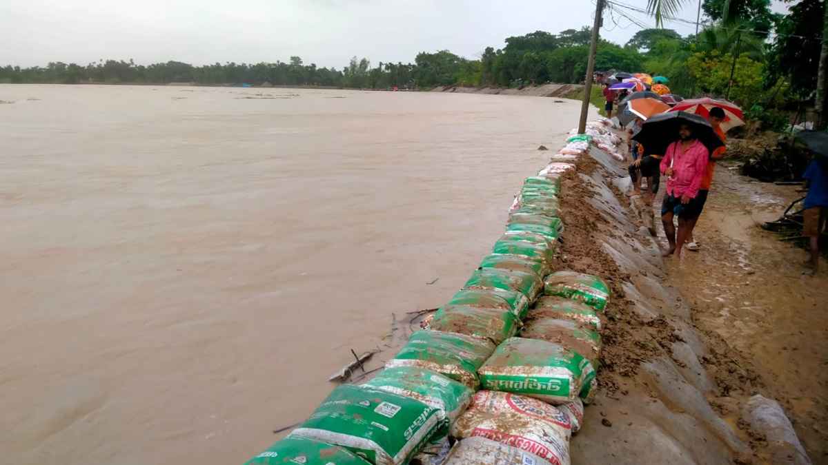 মৌলভীবাজারে চারটি নদ-নদীর পানি বিপদসীমার ওপর