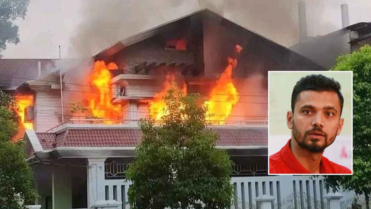 হুইপ মাশরাফির বাড়িতে আগুন