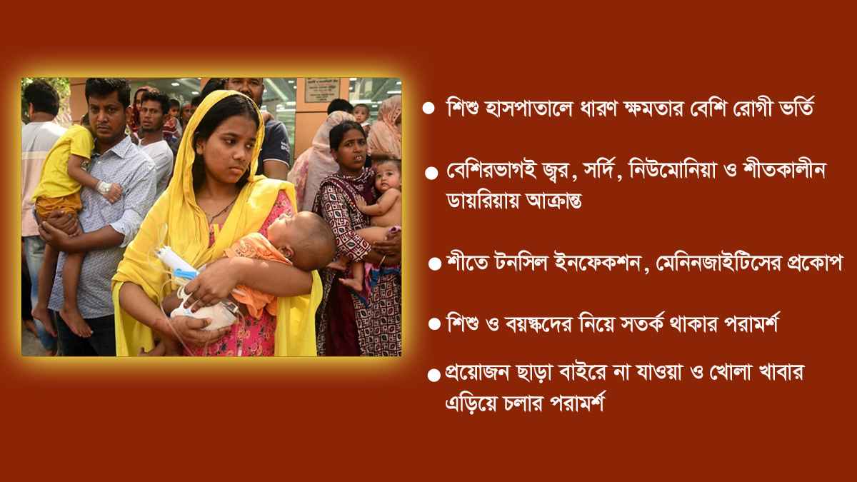 শীত আসতেই কাবু শিশুরা, চাপ বাড়ছে হাসপাতালে