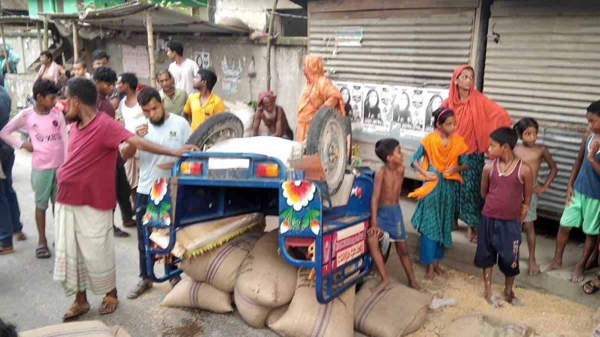 গাইবান্ধায় ট্রাকের চাকায় প্রাণ গেল ব্যবসায়ীর
