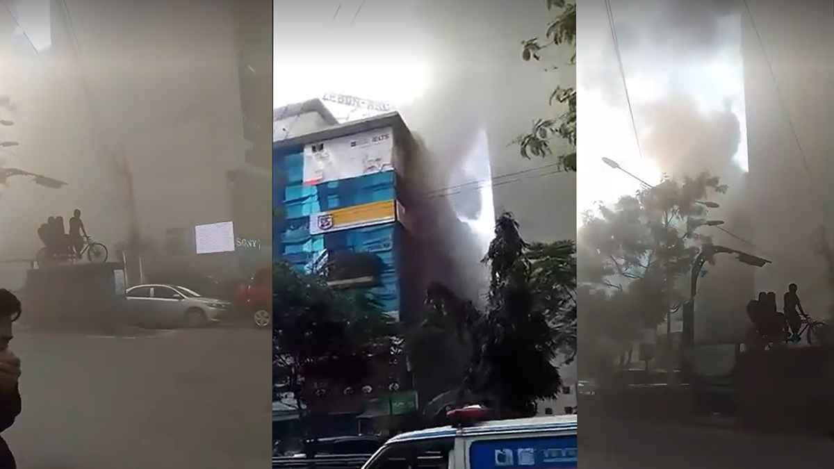 ধানমন্ডিতে আবাসিক ভবনে আগুন