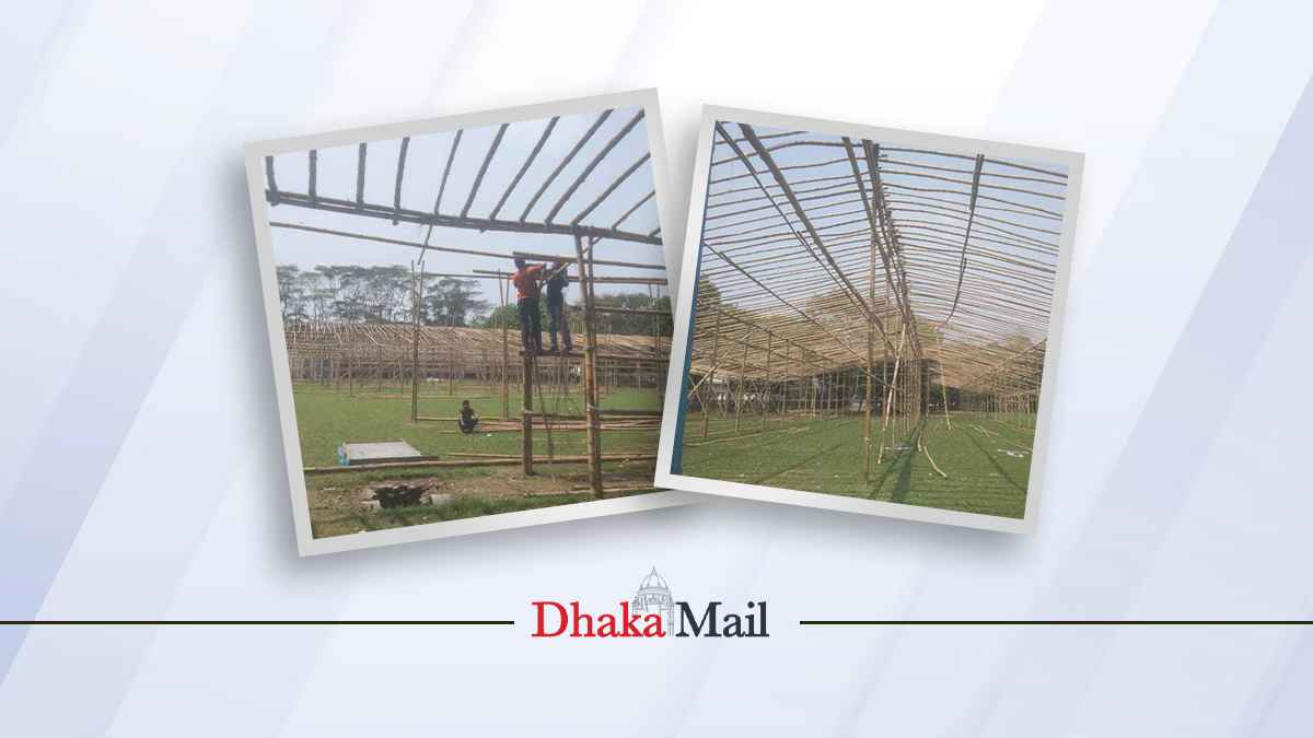 শতাধিক শ্রমিকের ঘামে প্রস্তুত হচ্ছে জাতীয় ঈদগাহ