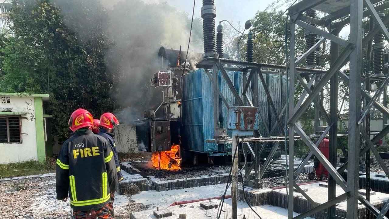 কাপ্তাইয়ে বিদ্যুতের সাবস্টেশনে আগুন