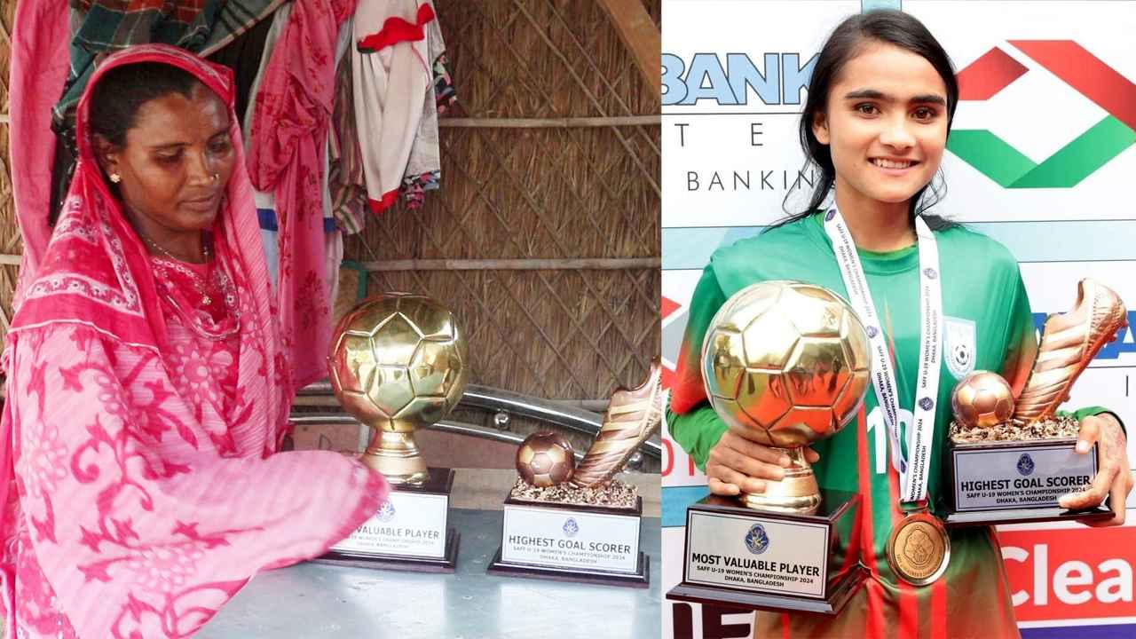 মায়ের জন্যই সাগরিকা এখন দেশসেরা ফুটবলার