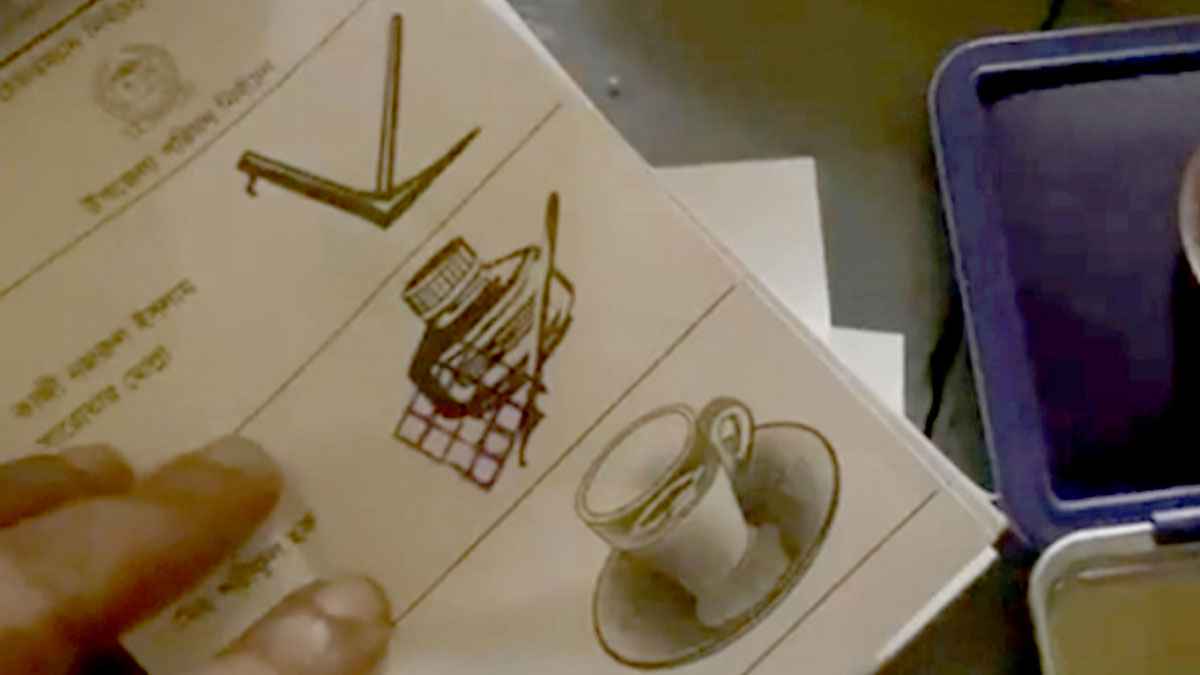 ব্যালট বইয়ে দোয়াত কলমে সিলের ভিডিও ভাইরাল