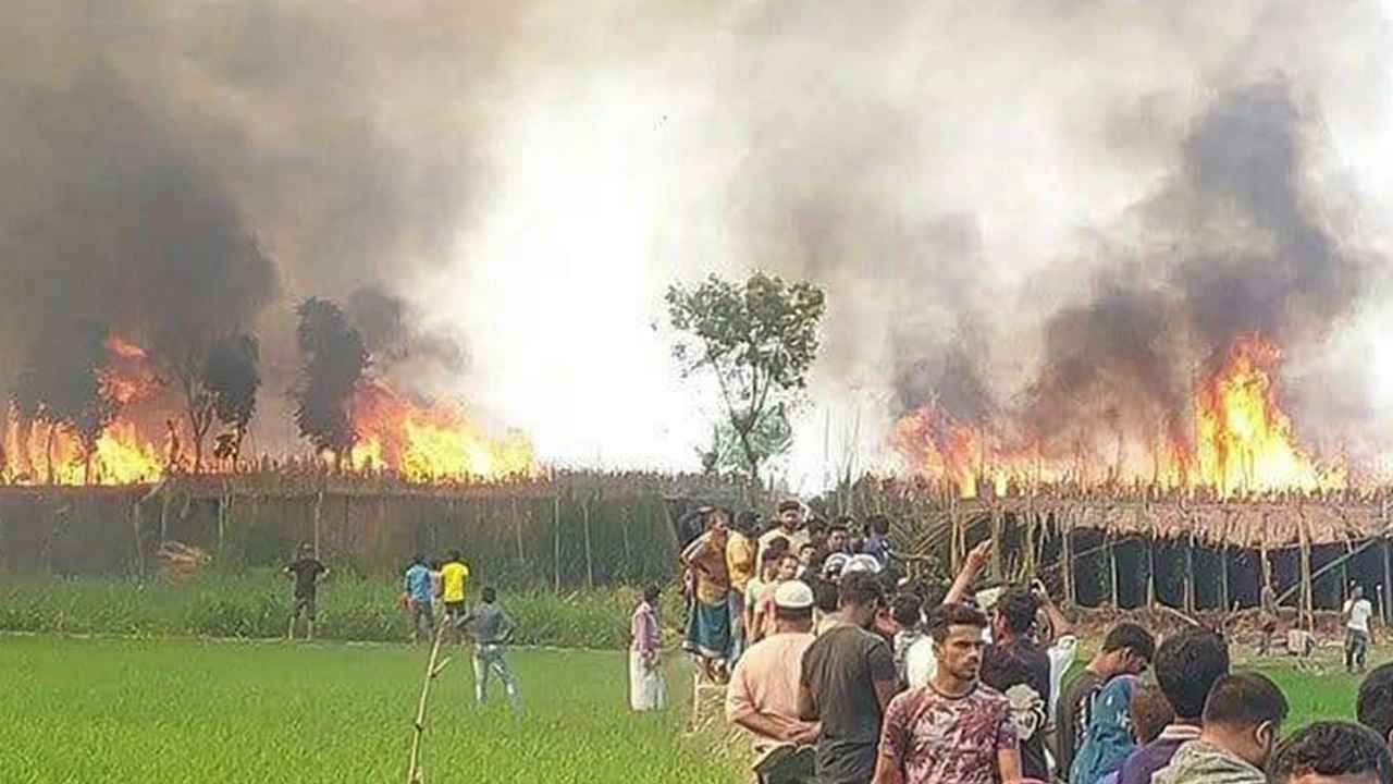 রাজশাহীতে ১০ বিঘার পানের বরজ পুড়ে ছাই