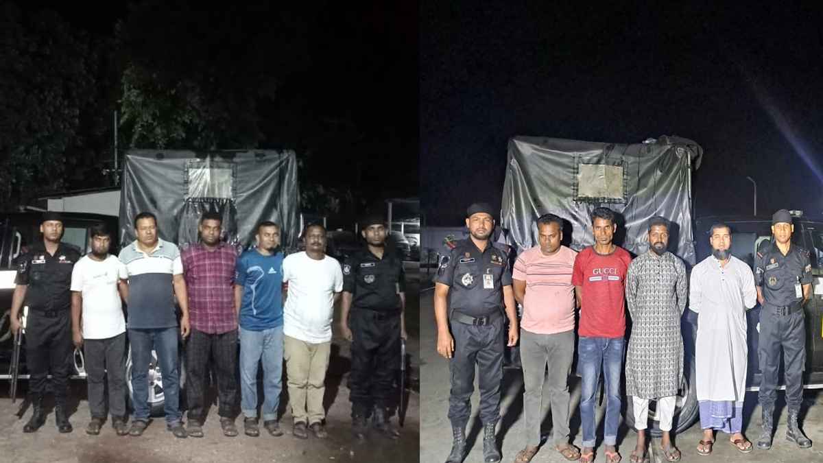 মহাসড়কে চাঁদাবাজির অভিযোগে গ্রেফতার ১১