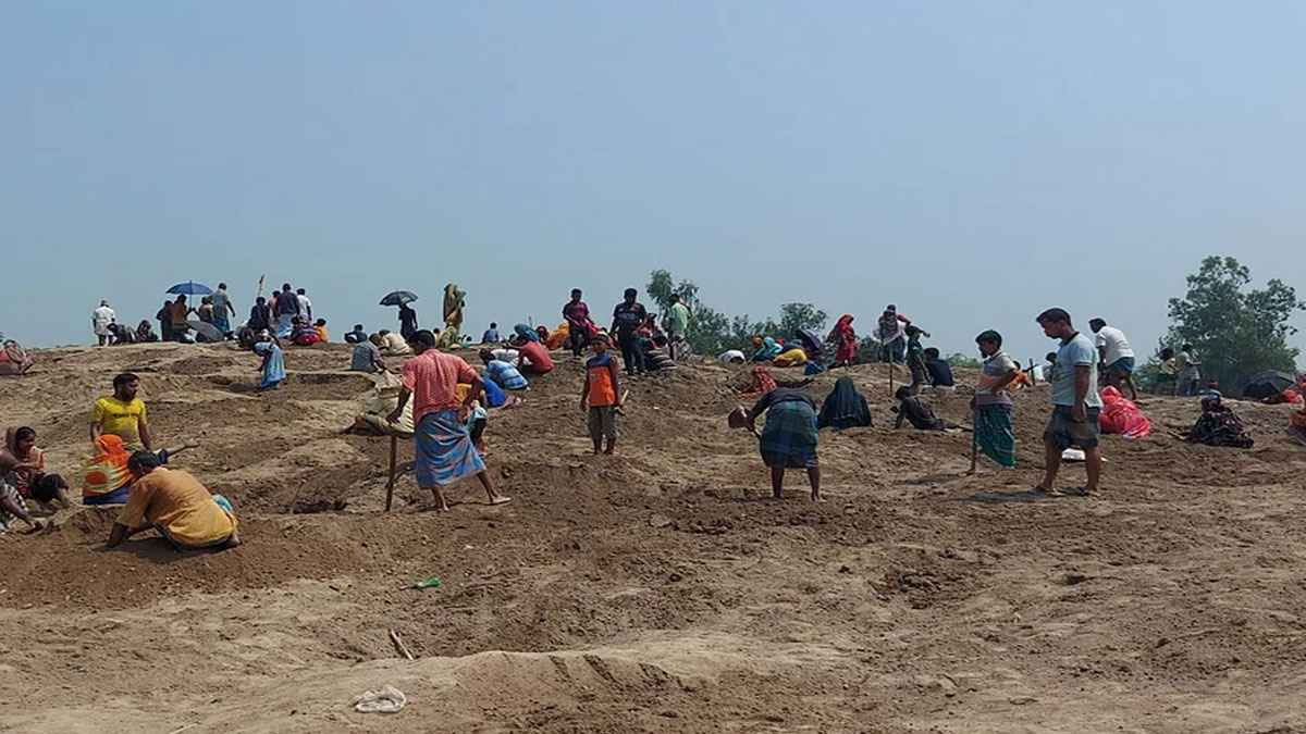 মাটি খুঁড়লেই স্বর্ণ পাওয়ার খবরে ছুটছেন মানুষ, এলাকায় ১৪৪ ধারা জারি