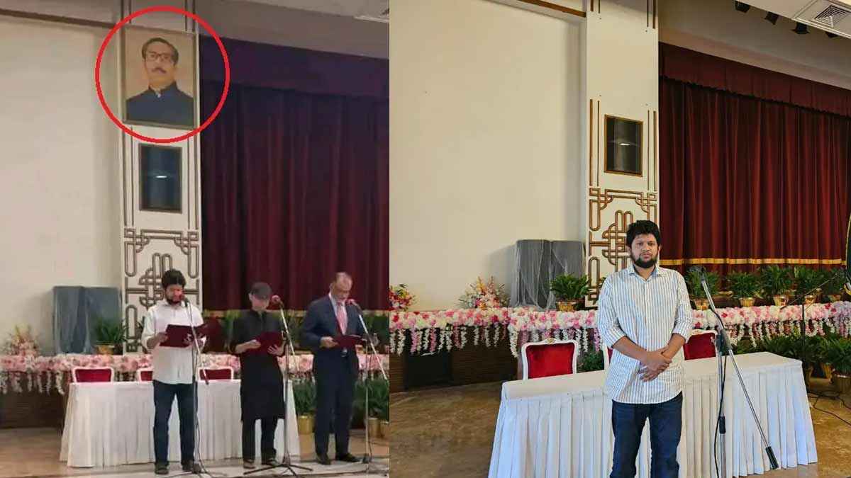 অবশেষে বঙ্গভবনের দরবার হল থেকে সরানো হলো শেখ মুজিবের ছবি