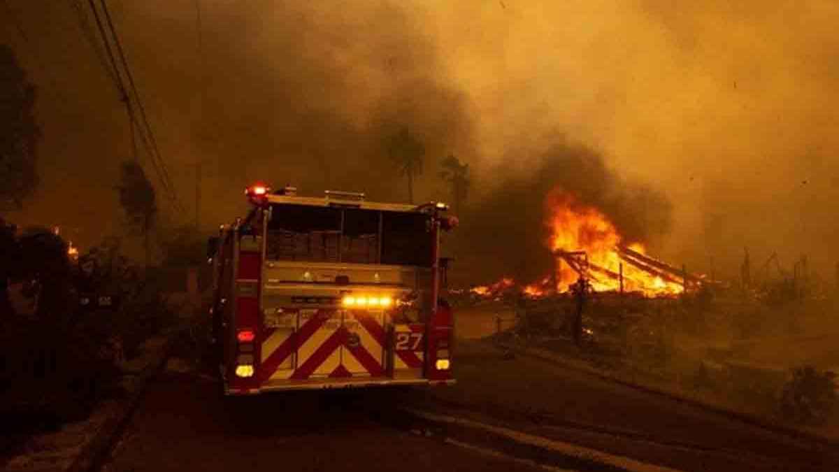 ক্যালিফোর্নিয়ায় ভয়াবহ দাবানলে পুড়ছে হাজারো বাড়িঘর