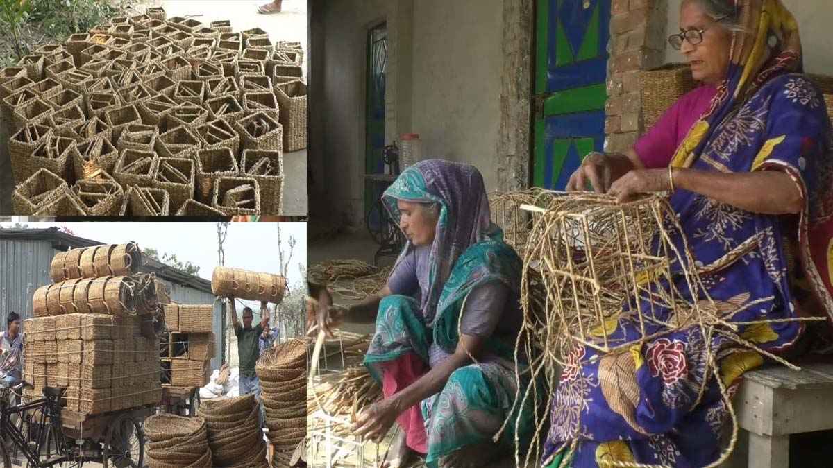 হোগলা পাতায় স্বাবলম্বী হচ্ছেন নারীরা, পণ্য যাচ্ছে ২৮ দেশে