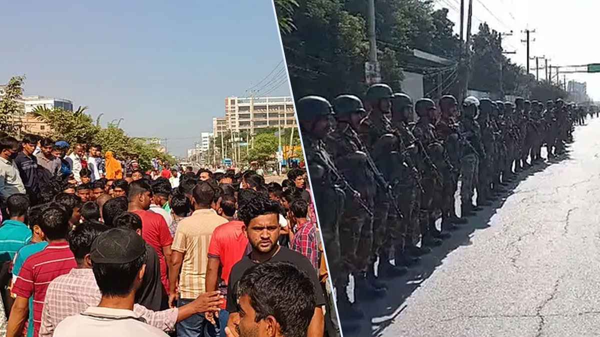 গাজীপুরে শ্রমিকদের বিক্ষোভ, চন্দ্রা-নবীনগর সড়ক অবরোধ