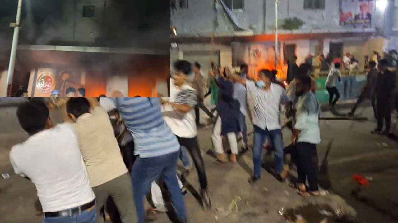 জাতীয় পার্টির কার্যালয়ে আগুন