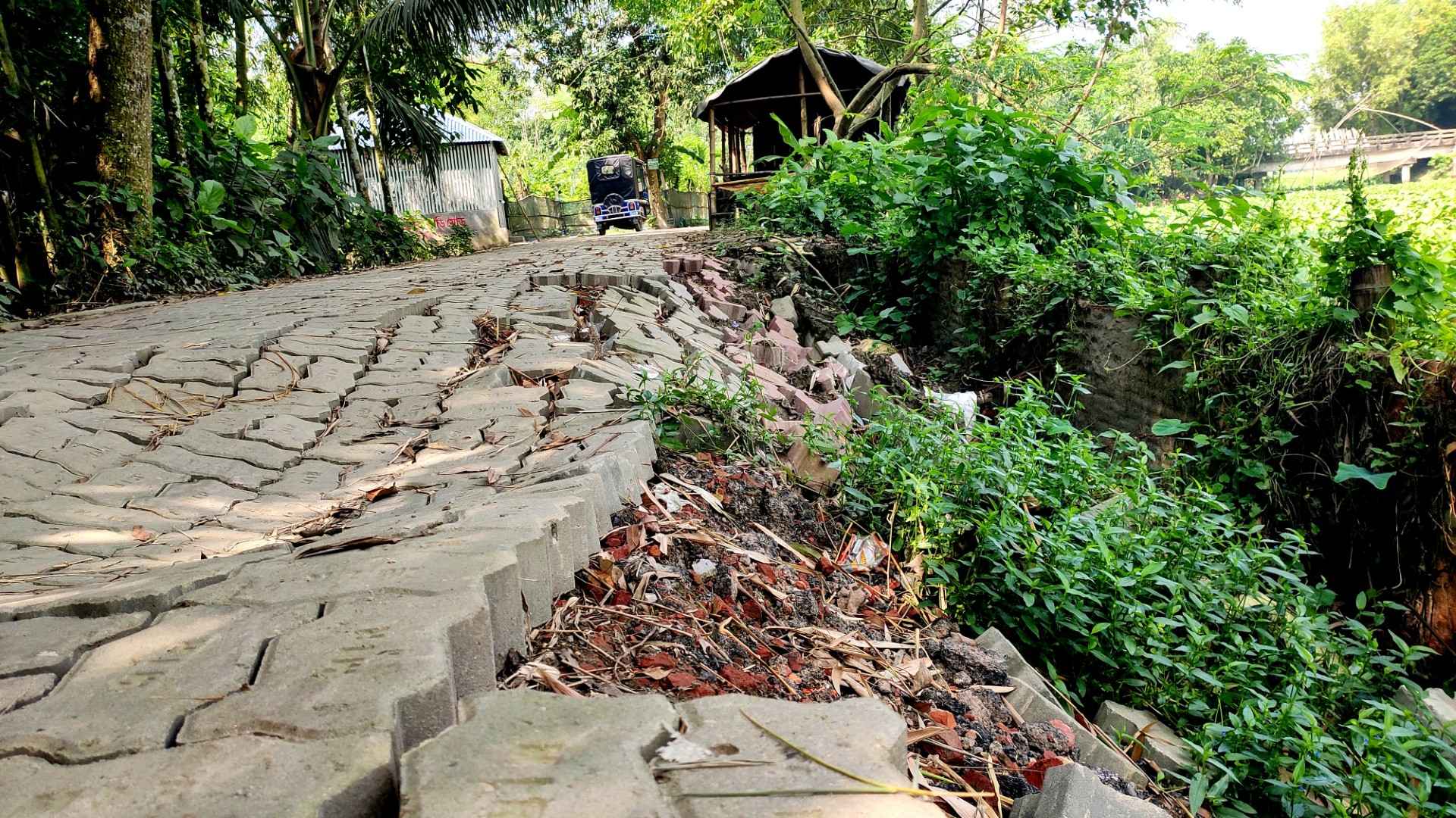 টাঙ্গাইলে ৬০ লাখ টাকা ব্যয়ে মেরামত করা রাস্তার বেহাল দশা