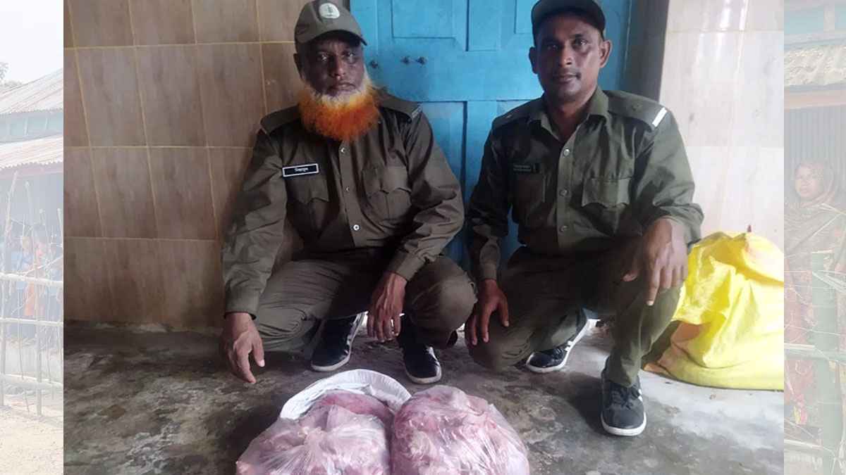 হরিণের মাংস ফেলে পালিয়েছে শিকারির দল